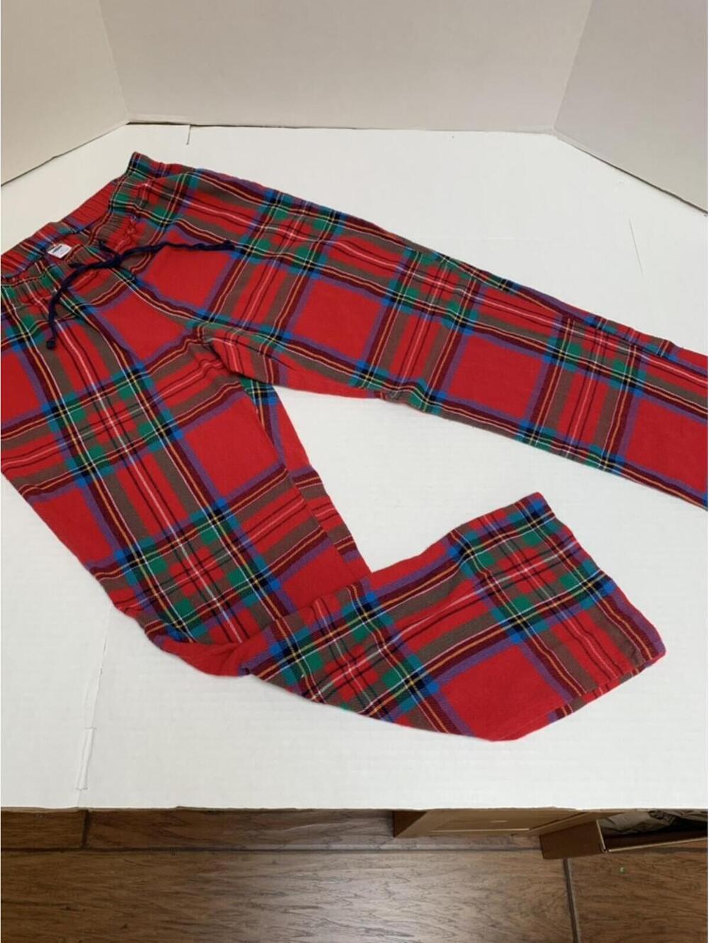 Old Navy Red Plaid Womans Size XS Lounging Sleep Bottoms Pajamas Pants